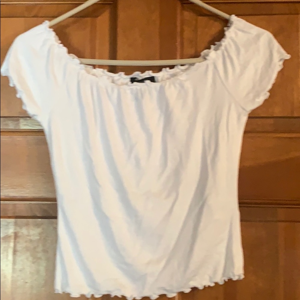 Forever 21 off the shoulder white t shirt